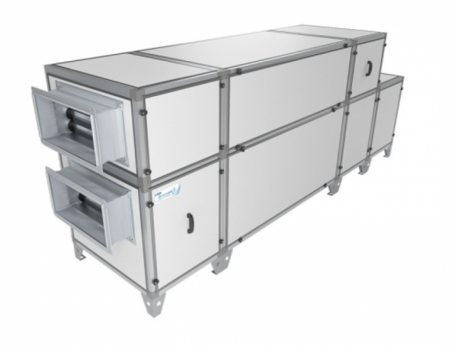 Приточная установка с противоточным пластинчатым рекуператором Breezart 3700 Lux RP PB ET15-380